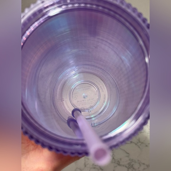 Starbucks Fall 2023 Lilac Aurora Iridescent Pleated Soft Touch Tumbler 24oz - Picture 4 of 10